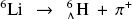 $K_{{\rm{stop}}}^ - + {}^{\rm{6}}{\rm{Li}} \to {}_ \wedge ^6{\rm{H}} + {\pi ^ + }$