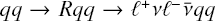 $qq \to Rqq \to {\ell ^ + }v{\ell ^ - }\bar vqq$