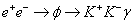 ${e^ + }{e^ - } \to \phi \to {K^ + }{K^ - }\gamma$