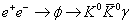 ${e^ + }{e^ - } \to \phi \to {K^0}{\bar K^0}\gamma$