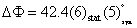 $\Delta \Phi = 42.4{(6)_{{\rm{stat}}}}(5)_{_{{\rm{syst}}}}^^\circ$