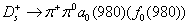 $D_s^ + \to {\pi ^ + }{\pi ^0}{a_0}(980)({f_0}(980))$