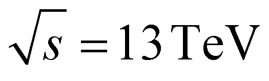 $\sqrt s = 13\,{\rm{TeV}}$