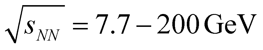 $\sqrt {{s_{NN}}} = 7.7 - 200\,{\rm{GeV}}$