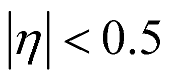 $\left| \eta \right| \lt 0.5$