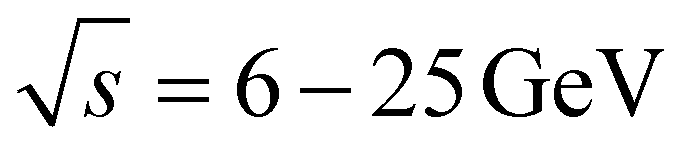 $\sqrt s = 6 - 25\,{\rm{GeV}}$